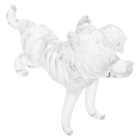 GETAJGHSD Beautiful Glass Animal Tiger Figure Tabletop Statue for Living Room Birthday Wedding Decoration
