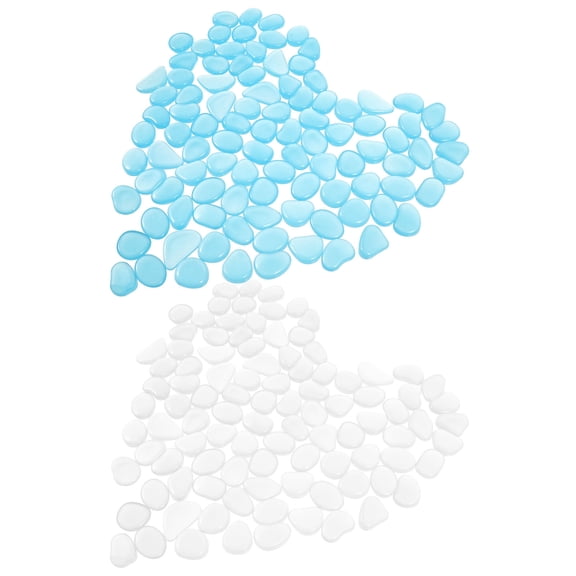 GETAJGHSD Glow In The Dark Pebbles 200Pcs Luminous Stones Polystyrene Resin Luminescent Aquarium Gravel 3.00X2.00X0.50Cm