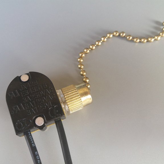 GETAJGHSD Golden Pull Chain Switch for Fan and Ceiling Light Easy Manual on