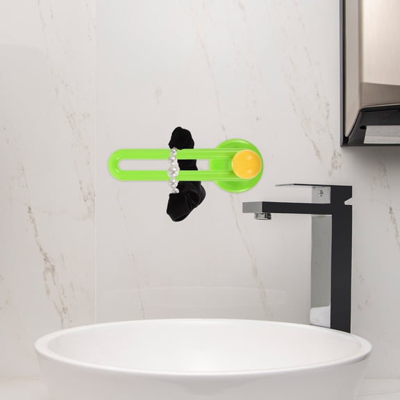 GETAJGHSD Green Adhesive Hair Tie Organizer Wall Mount No Drill Storage Hook for Cables Chargers and Accessories