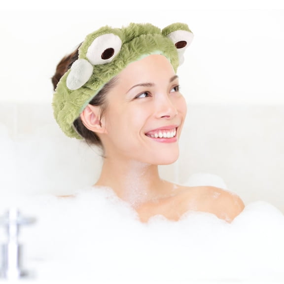 GETAJGHSD Green Frog Headband for Washing Face Soft Breathable Skincare Hair Accessory