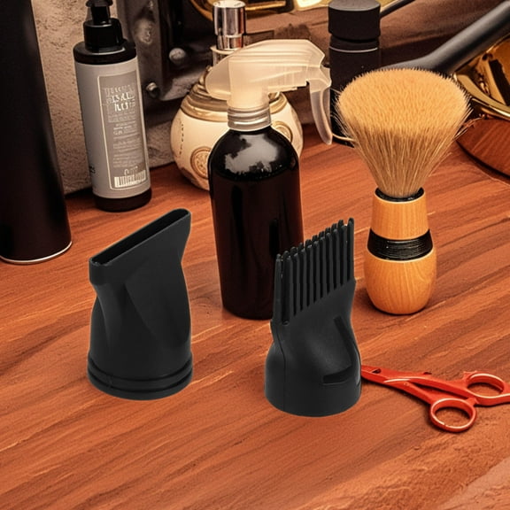 GETAJGHSD 2Pcs Blow Dryer Attachment Concentrator Nozzle for Hair Dryer Black Plastic Styling Aid