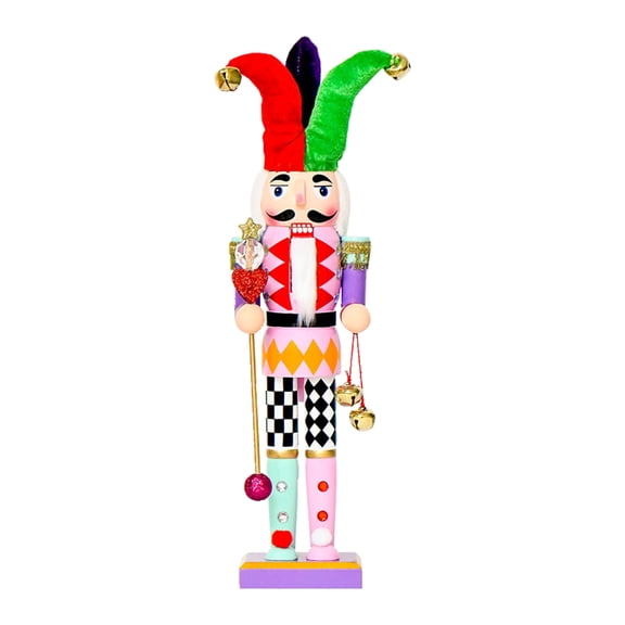 GETAJGHSD Multi-Color Wooden Nutcracker Decorative Collectible for Holiday Display