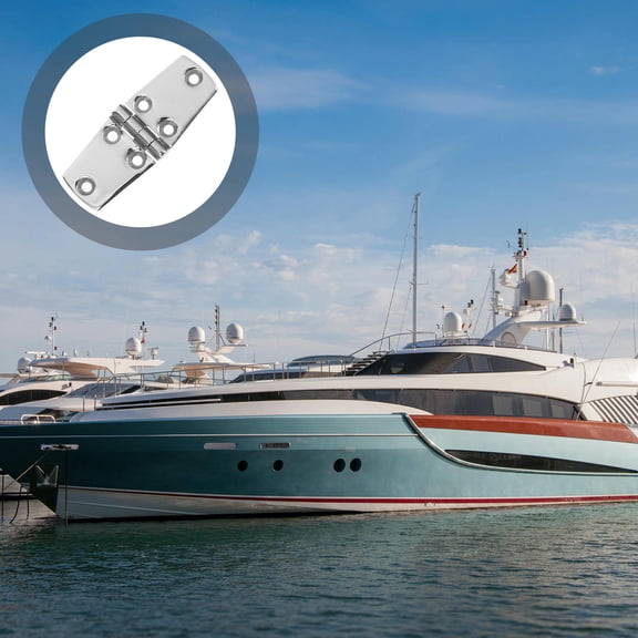 GETAJGHSD Heavy Duty Boat Hatch Hinge Stainless Steel Silver Marine Mount 1Set