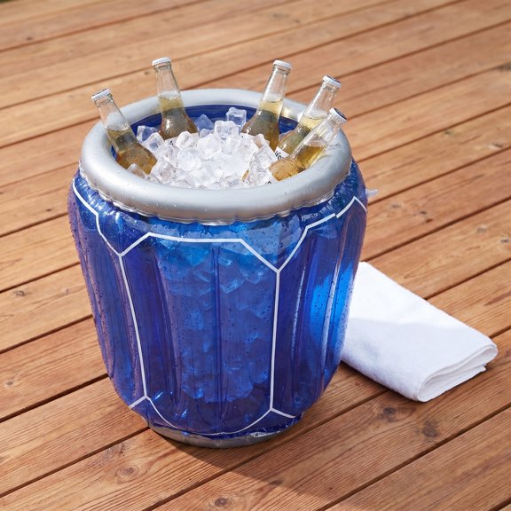GETAJGHSD Inflatable Ice Bucket for Pool Made from Thick PVC Dark Blue Floating Beverage Cooler for Summer Parties