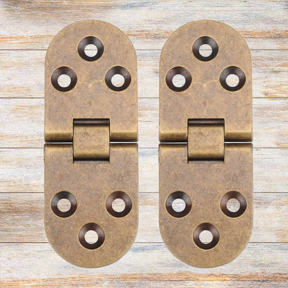 GETAJGHSD Small Zinc Alloy Cabinet Door Hinges, 2-Pack Bronze Finish Wardrobe Furniture Hardware