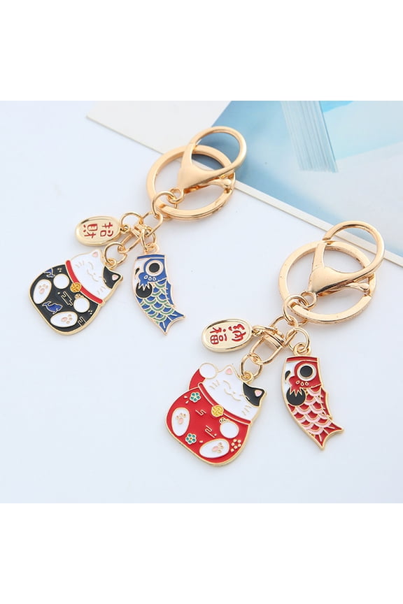 purse key chain Cat Keychain Zinc Alloy Red 1Pack
