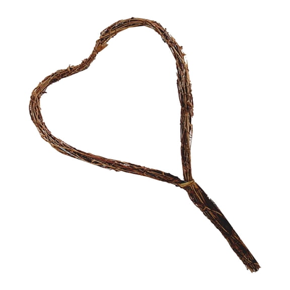 GETAJGHSD Heart Shaped Rattan Wreath with Handle Natural Twig Gar for Romantic Home and Wedding Decor