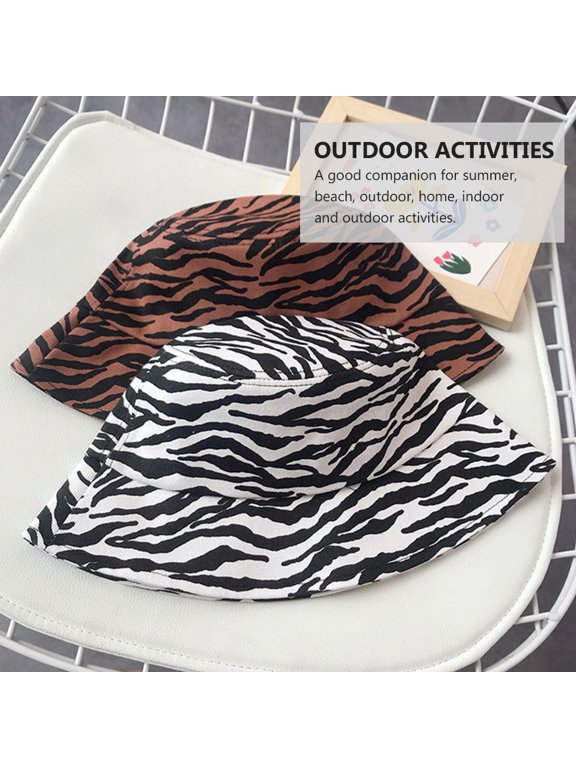 Zebra pe Fisherman Hat Black Polyester Sunshade for Outdoor Activities
