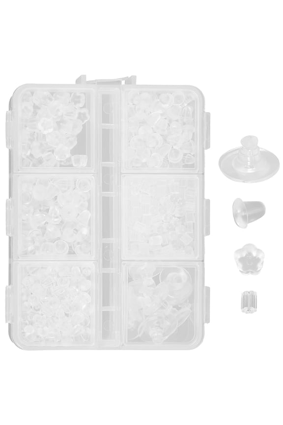 Replacement Earring Backs Transparent Silicone Comfortable Fit Secure Lock for Studs