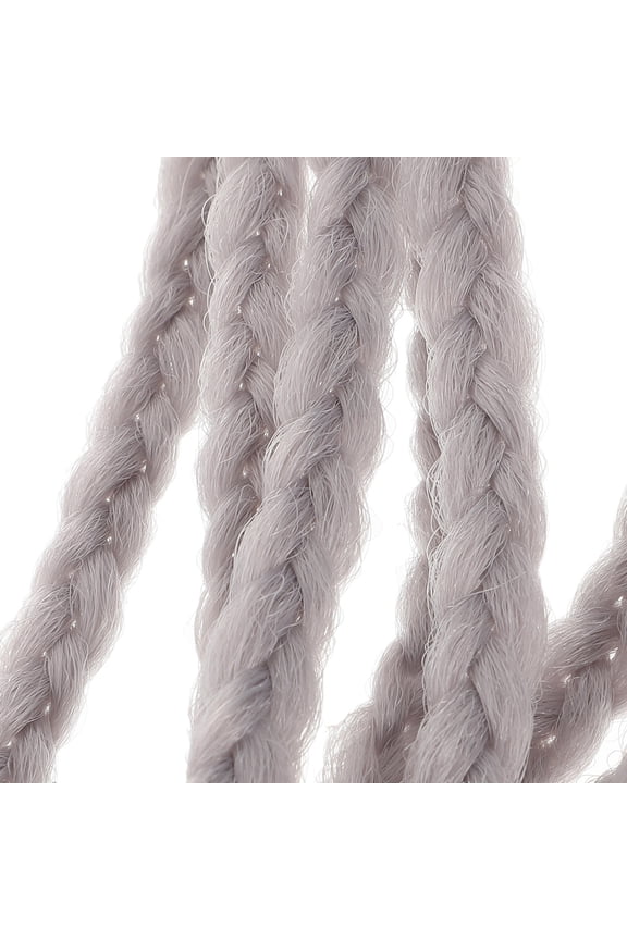 Natural Looking Grey Braided Ponytail Extension High Temperature Silk Trendy