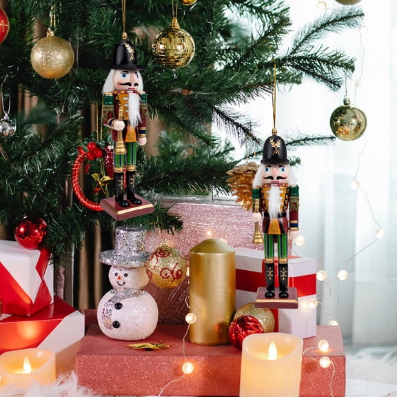 GETAJGHSD Wooden Nutcracker Ornament Christmas Table Decor for Home Hotel Restaurant