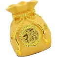 thumbnail image 1 of GETAJGHSD Lucky Bag Piggy Bank Golden Money Bag Model Resin Saving Decorating Home 1Pcs, 1 of 8