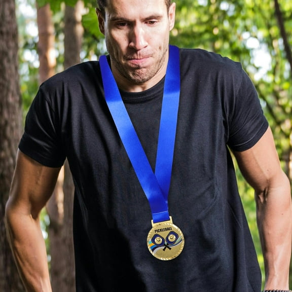 GETAJGHSD Golden Metal Sports Medal with Enamel Finish for Pickleball Competition Decoration