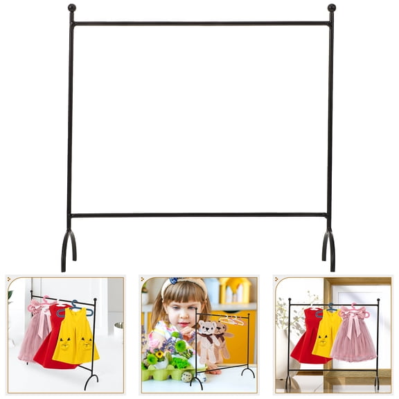GETAJGHSD Miniature Metal Clothes Hanging Stand Modern Garment Display for Doll Studio 1Pcs