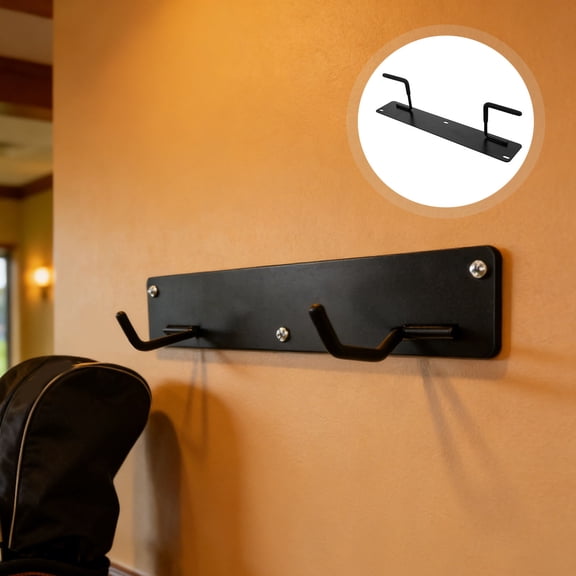 GETAJGHSD Minimalist Black Golf Bag Holder Wall Mount Organizer for Garage and Home Use
