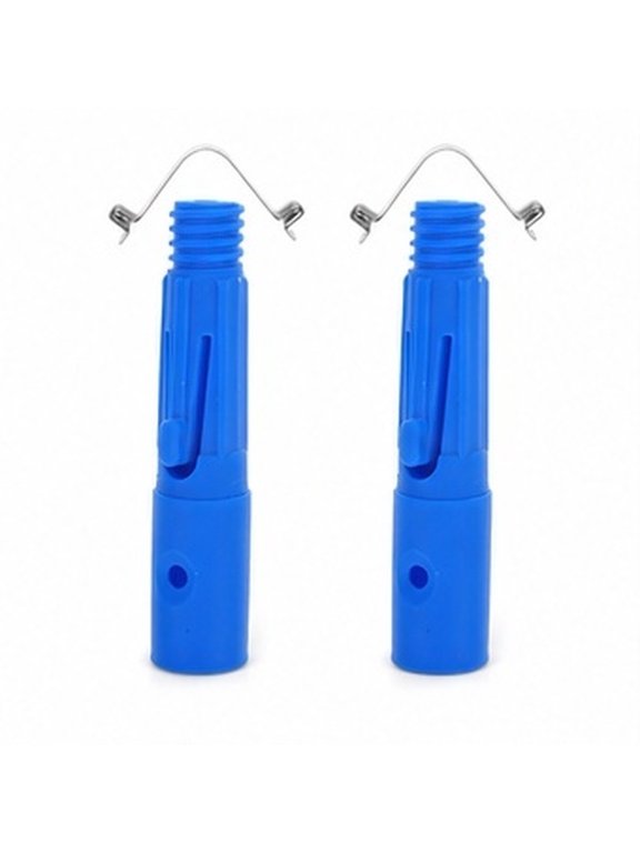 Mop Handle Adapter, Blue, High-Strength Plastic, Quick Installation, 2Sets
