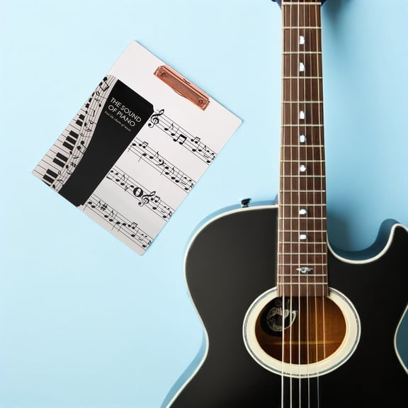 GETAJGHSD Robust Acrylic Music Score Binder with Fun Note Pattern for Concert and Practice Sessions