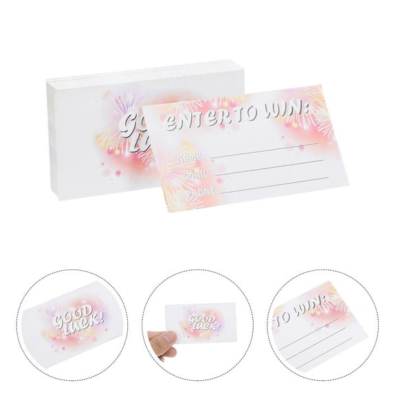 GETAJGHSD 300Pcs Raffle Tickets with Good Luck Message for Auction Draws and Fundraising Events