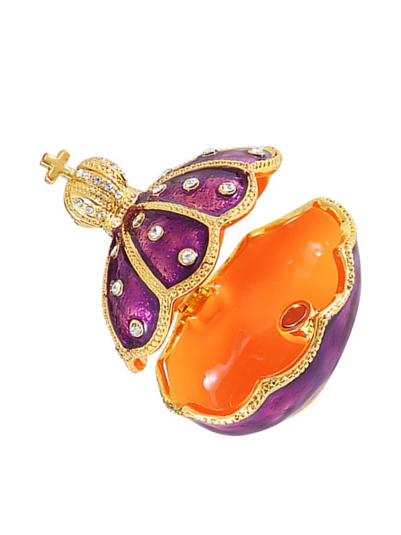 Lightweight Purple Shell Jewelry Container for Necklace and Bracelet Storage