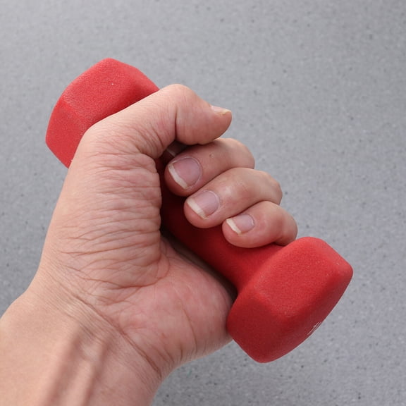 GETAJGHSD Red Neoprene Coated Dumbbells for Home Exercise with Smooth Finish and Grip