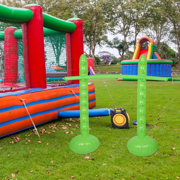 GETAJGHSD Outdoor Inflatable Agility Hurdles Green for Carnival Theme and Hawaiian Party Decorations