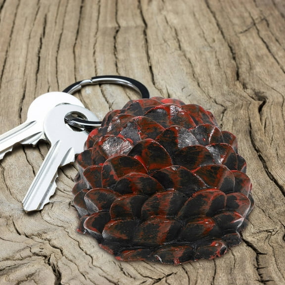 GETAJGHSD Dark Brown Resin Pine Cone Key Hider Outdoor Decorative Statue for Garden and Yard