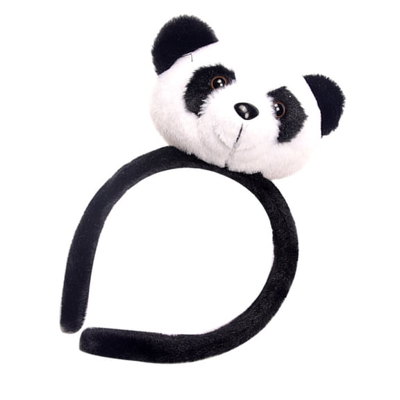 GETAJGHSD Panda Headband for Decoration Comfortable Synthetic Material Black Plush Design Ideal for Kids and Adults