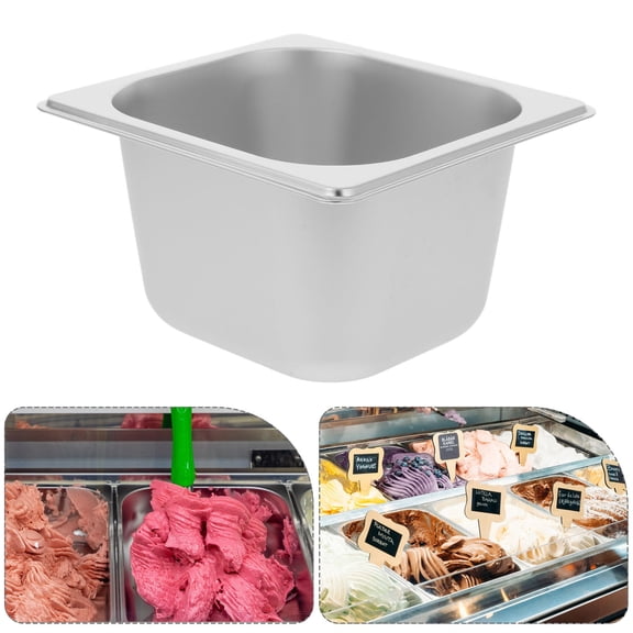 GETAJGHSD Plated Silver Stainless Steel Buffet Pan with Smooth Edges for Restaurant Catering and Steam Table