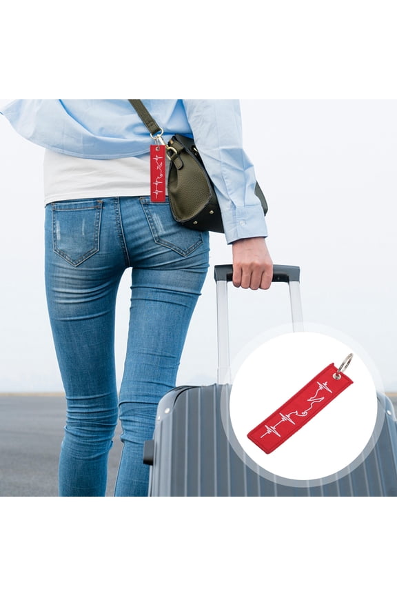 Black Keychain Decoration Embroidered Key Chain For Motorcycle Keys 1Pcs