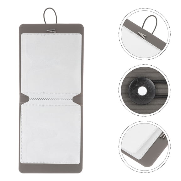 GETAJGHSD Portable Grey Dvd Storage Binder with Replaceable Labels and Scratch Resistant Design