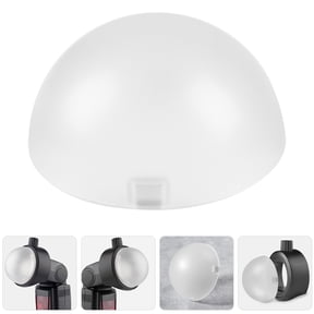 GETAJGHSD White Plastic Flash Dome Diffuser for Photography Softens Harsh Flash Lighting