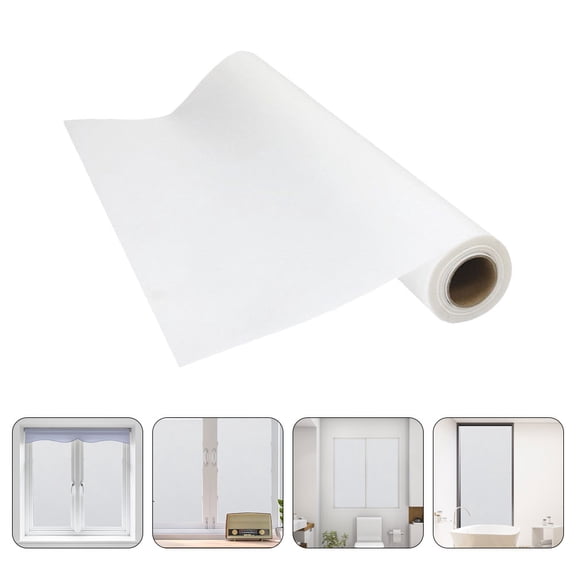 GETAJGHSD White Frosted Privacy Window Film Roll, PVC Material for Office, Heat Blocking and Furniture Fading