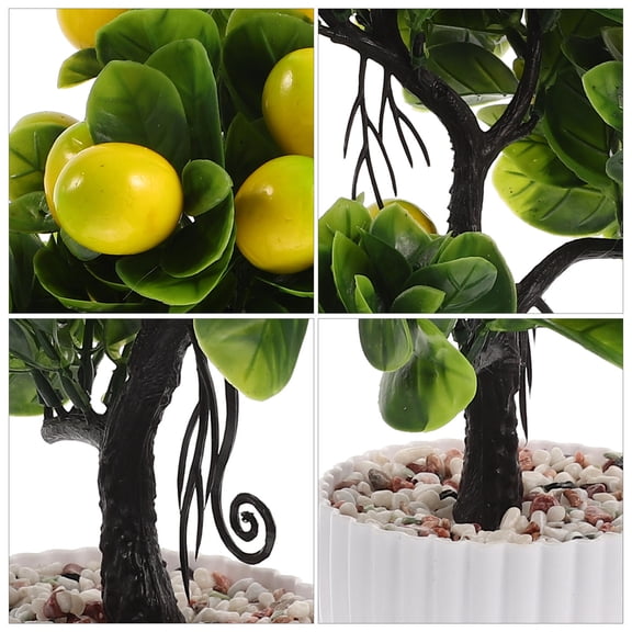 GETAJGHSD Citrus Artificial Tree Small Lemon Tree Multi-colored Decoration for Office 1Pack