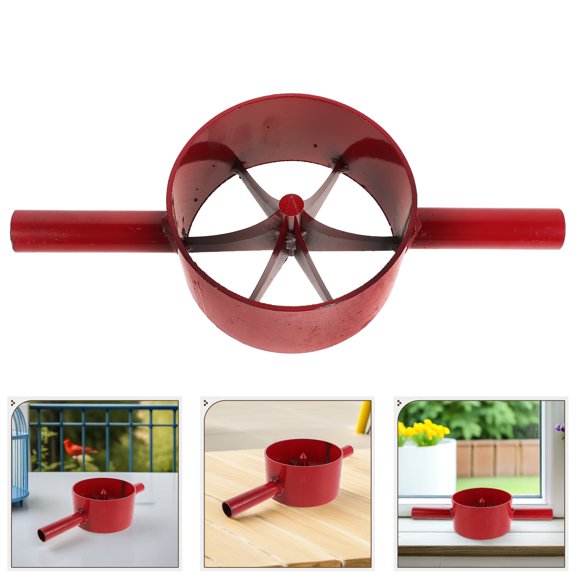 GETAJGHSD Red Steel Bamboo Splitter Tool for Precise 6 Cut Bamboo Strip Making and DIY Projects