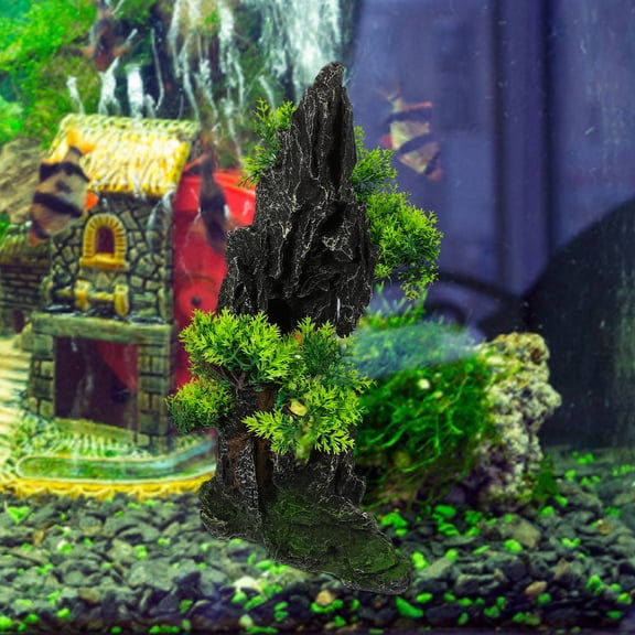 GETAJGHSD Resin Castle Fish Tank Decoration Ornamental Mountain Multi 1Set
