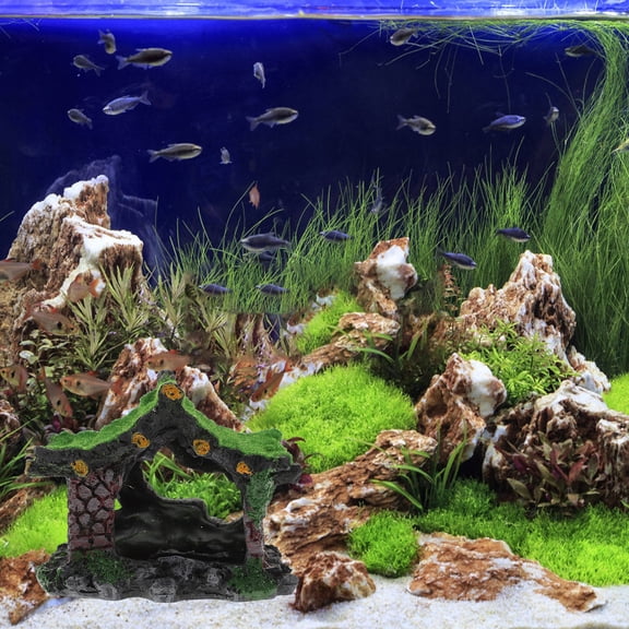 GETAJGHSD Resin Aquarium Castle Fish Shelter Decorative House for Home Tank Use