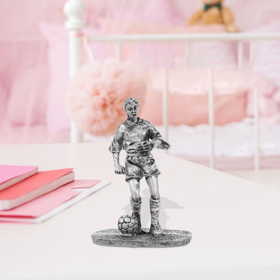 GETAJGHSD Compact Resin Player Statue Dark Grey Color Decorative Figurine for Home and Office Use