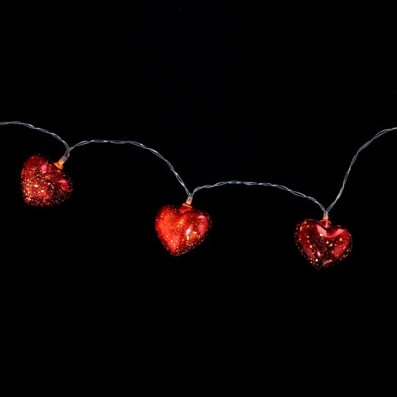 GETAJGHSD Romantic Red Heart String Lights LED Indoor Decoration for Valentines Day Party