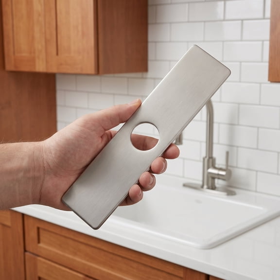 GETAJGHSD Faucet Deck Plate, Brushed Finish, Universal Compatibility, Home Bathroom