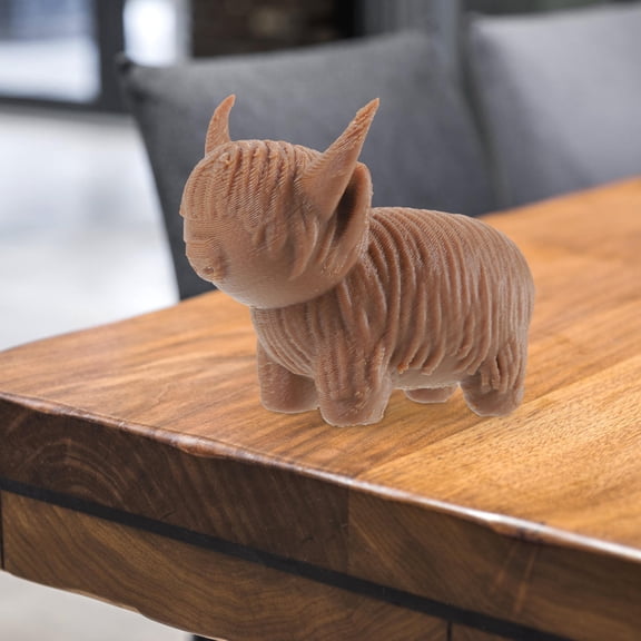 GETAJGHSD Small Cow Ornament Light Brown Resin Figurine for Stylish Home Decor