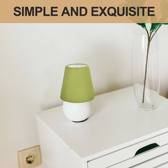 GETAJGHSD Small Light Green Fabric Lampshade Retro Style for Desk, Wall, Ceiling Lamps - Decorative Home Lighting Accessory