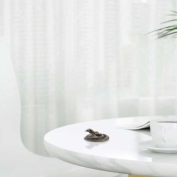 GETAJGHSD Golden Brass Snake Statue Desktop Ornament for Home Office Decoration