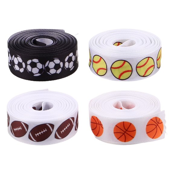 GETAJGHSD Sports Themed Polyester Ribbon for Wrapping Presents and Sports Award Medals
