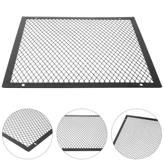 GETAJGHSD Square Fireplace Cover Black Mesh Screen for Heater Safety and Optimal Airflow