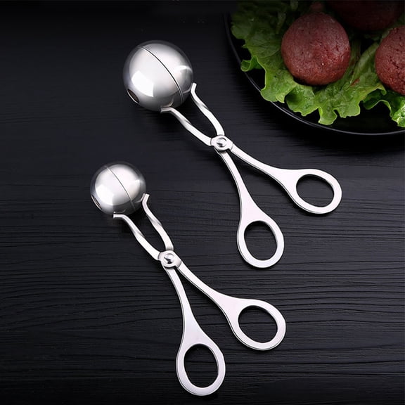 GETAJGHSD Stainless Steel Meatball Makers, Practical for Cake, Evenly Sized, 2Pcs