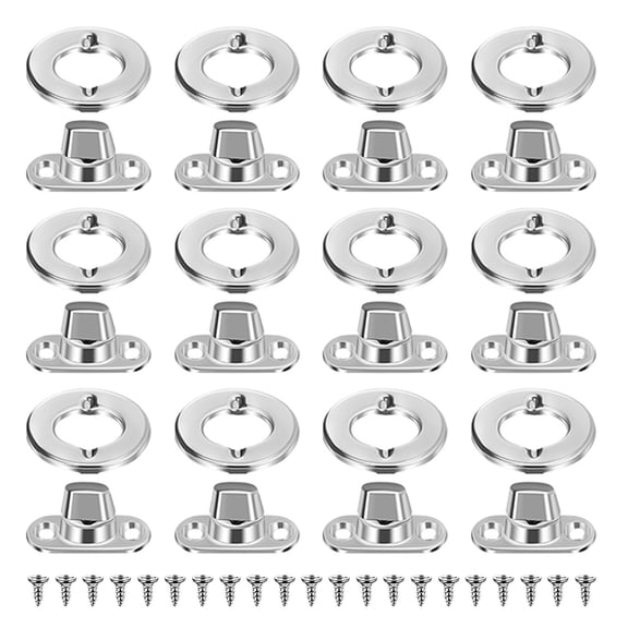 GETAJGHSD 40Set Canvas Fastener Turn Button Plated Silver Secure Locking Twist Studs for Tents Sails