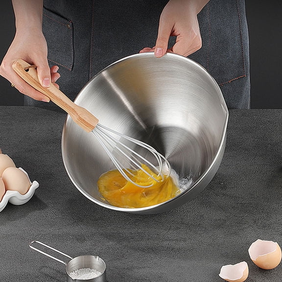 GETAJGHSD Stainless Steel Mixing Bowl Large Kitchen Prep Bowl for Baking and Salad Preparation
