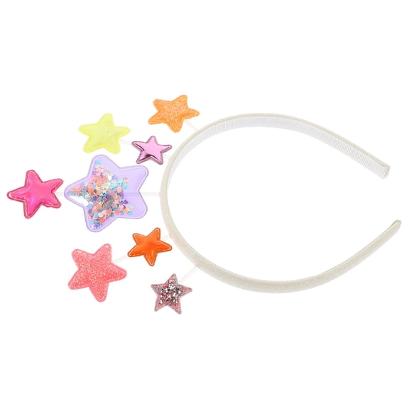 GETAJGHSD Glitter Star Headband Decorative Headband for Holidays and Special Events