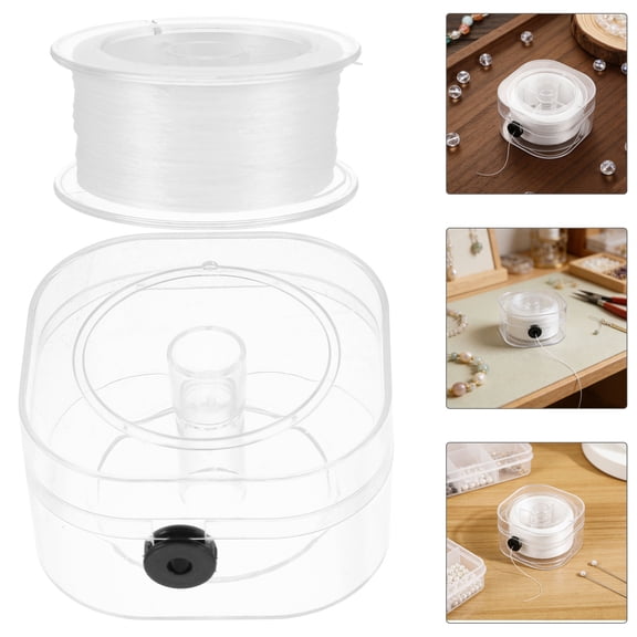 GETAJGHSD White Plastic and Thread Elastic Cord for DIY Jewelry Projects